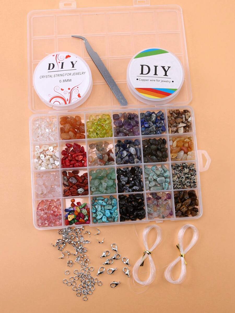 Natural Stone DIY Jewelry Accessory Set - Multicolor - View 1