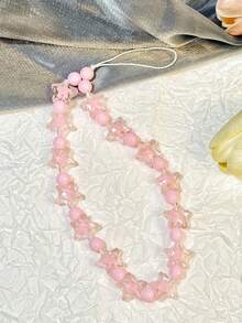 Star Decor Phone Lanyard - Pink - View 3