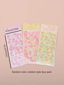 3pcs Ribbon Pattern Random Sticker - Multicolor - View 5