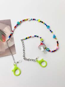 蘑菇裝飾口罩鏈 - 彩色 - 查看 1