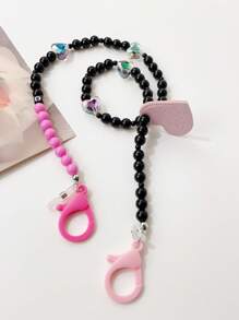 愛心裝飾口罩鏈 - 彩色 - 查看 6