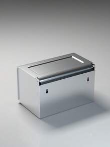 1入組浴室紙巾盒衛生紙架帶手機架子,掛壁式 - 銀色 - 查看 3