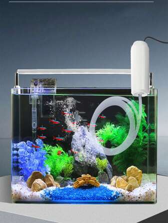 1入迷你USB水族箱增氧泵，便攜式漁用魚缸配件空氣泵