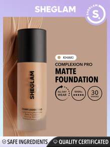 SHEGLAM Base de Maquillaje Mate Transpirable de Larga Duración Complexion Pro-Caqui - Caqui - Ver 2