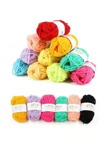 Sợi Polyester 12skeins, Sợi đan màu hỗn hợp hiện đại cho gia đình - Nhiều màu - Xem 5