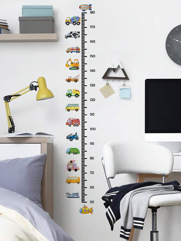 Car Pattern Height Measurement Wall Sticker SHEIN USA