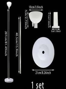 1 bộ Bộ giá đỡ bóng bay bằng nhựa 36 inch, Bộ giá đỡ bóng bay màu trắng tối giản cho bữa tiệc - trắng - Xem 2