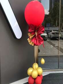 1 bộ Bộ giá đỡ bóng bay bằng nhựa 36 inch, Bộ giá đỡ bóng bay màu trắng tối giản cho bữa tiệc - trắng - Xem 7