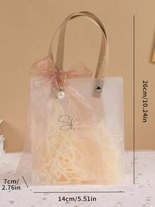 1 chiếc nơ trang trí túi quà rõ ràng - Cà phê nâu - Xem 2