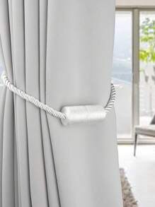 2pcs Plain Curtain Tieback - White - View 1