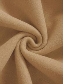 Manfinity Dauomo 男士袋鼠口袋抽繩保暖連帽衫 - 卡其色 - 查看 3