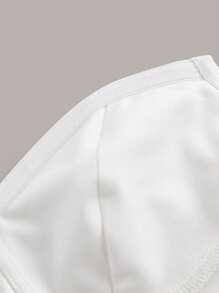 SHEIN ICON Áo nữ Bất đối xứng màu trơn Gợi cảm - trắng - Xem 4