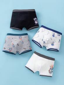 Tween Jungen 4 Stück Boxershorts mit Cartoon-Grafik