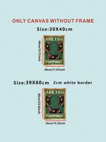 1入組貓樣式無框畫 - 彩色 - 查看 3