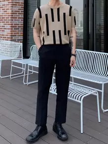 DAZY 男士幾何圖案針織上衣