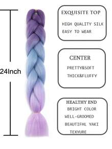 1包24英寸合成大號編織接發 - 彩色 - 查看 3