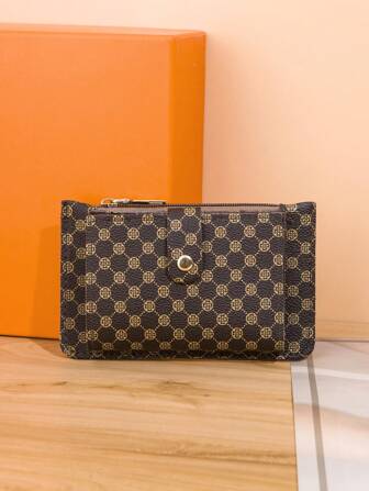 几何图形卡夹拉链超薄轻便便携式现金身份证信用卡插槽硬币口袋适用于生日礼物周年纪念情人节情侣女士女孩女士青少年适用于大学生在校学生轻便便携式、信用卡、身份证白领、女性、女性节日、周年纪念、生日礼物