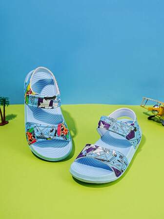 Chicos Sandalias deportivas con dibujos animados cangrejo & árbol de coco deportivo verano EVA