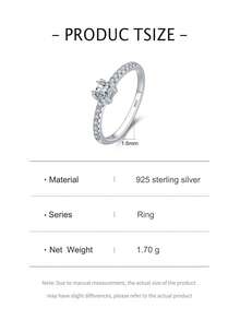Nhẫn Bạc Trang Trí Đá Cubic Zirconia - Bạc - Xem 5