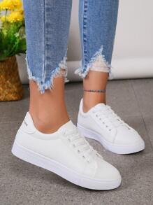 女士字母圖案前綁帶運動鞋