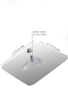 6 pezzi/set Ganci da parete adesivi in PVC trasparente senza chiodi, moderni accessori per appendere facili da installare senza trapano, viti in acciaio inossidabile, adesivi murali
