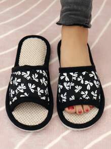 女士葉子圖案織物時尚拖鞋 - 彩色 - 查看 5