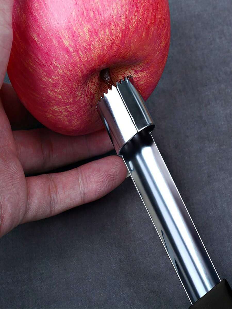 1入組不銹鋼蘋果去核器廚房用雙色水果去核器