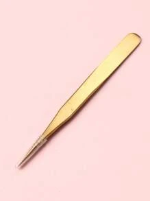FULL BEAUTY 1pc Stainless Steel Nail Art Tweezers,Nail Supplies,Nail Tools,Nail Art Tools,Back To School,Nails,Nail Tools For Press On Nails - Gold - View 3