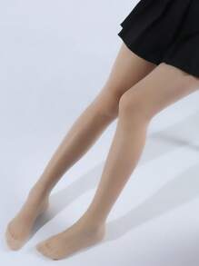 極簡素色褲襪 - 無色 - 查看 2
