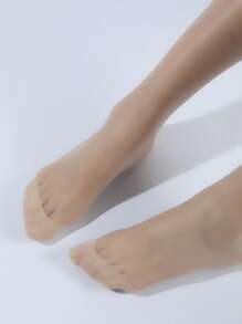 極簡素色褲襪 - 無色 - 查看 3