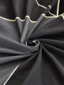 1入組幾何圖案沙發套客廳現代滌綸沙發套 - 黑色 - 查看 6