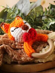 Recién nacido 3d Adorno foto con diseño de zorro - Naranja - Ver 7