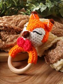 Recién nacido 3d Adorno foto con diseño de zorro - Naranja - Ver 8