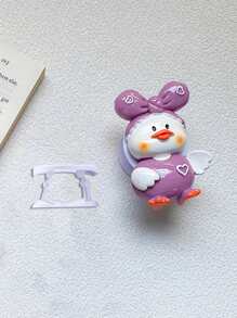 Wave Edge Design Phone Case With Duck Stand-Out Grip - Purple - View 5