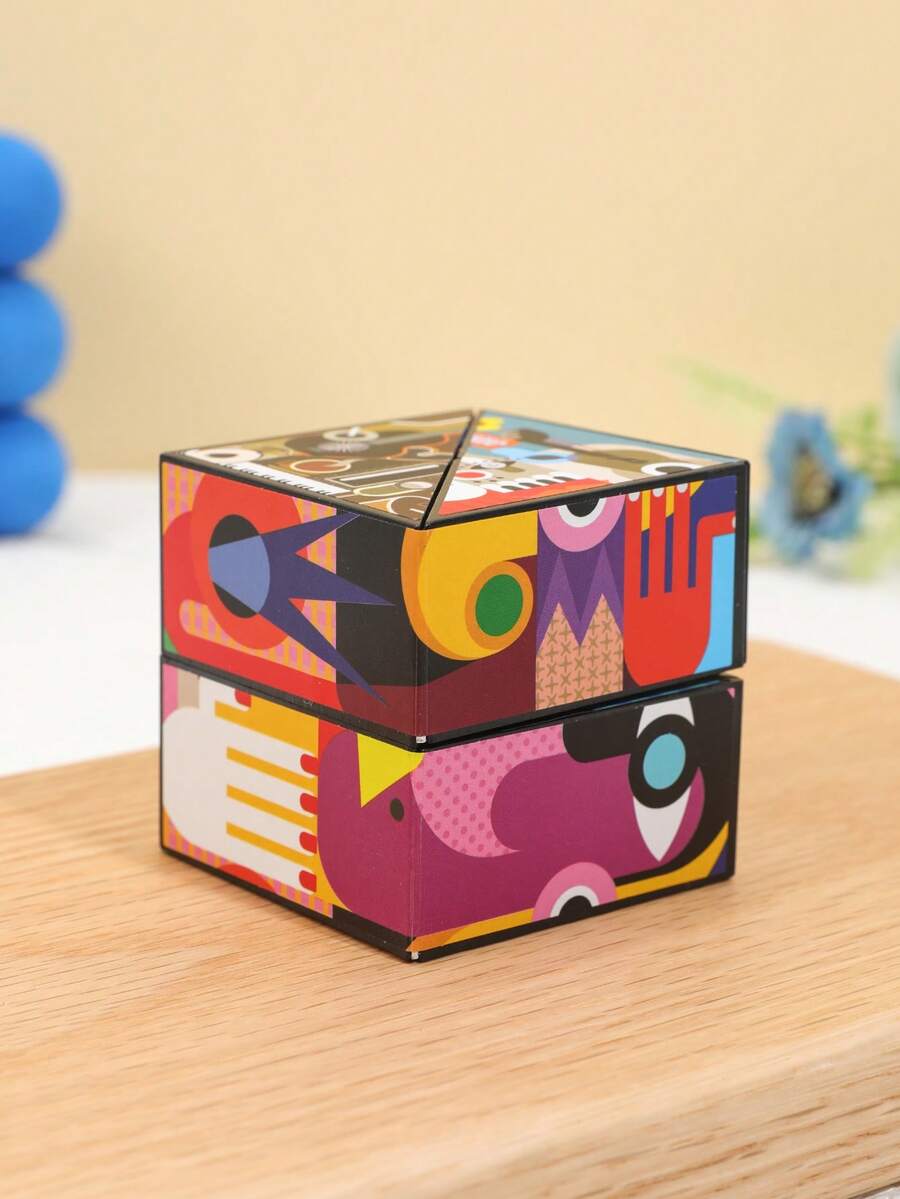 Niños 1 pieza Juguetes antiestrés de plástico mágico con estampado de dibujos animados para - Multicolor - Ver 1