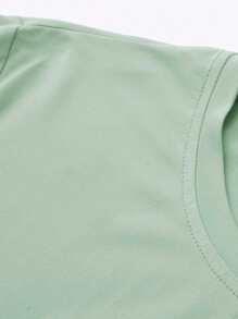 Manfinity EMRG Áo thun & Áo lót Nam Hoạt hình Lá thư Giải trí - Màu xanh Bạc hà - Xem 3