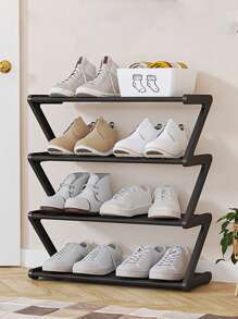 1 Pieza Estante De Almacenamiento Multifuncional Para Zapatos, Color Aleatorio, Fácil De Armar, Para Uso En Casa - Multicolor - Ver 5