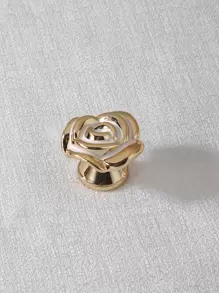 Núm ngăn kéo thiết kế hoa 1pc - Vàng - Xem 1