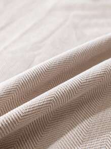 1pc Jacquard Non-slip Sofa Seat Cover, Beige Polyester Sofa Seat Dust Cover, For All Season