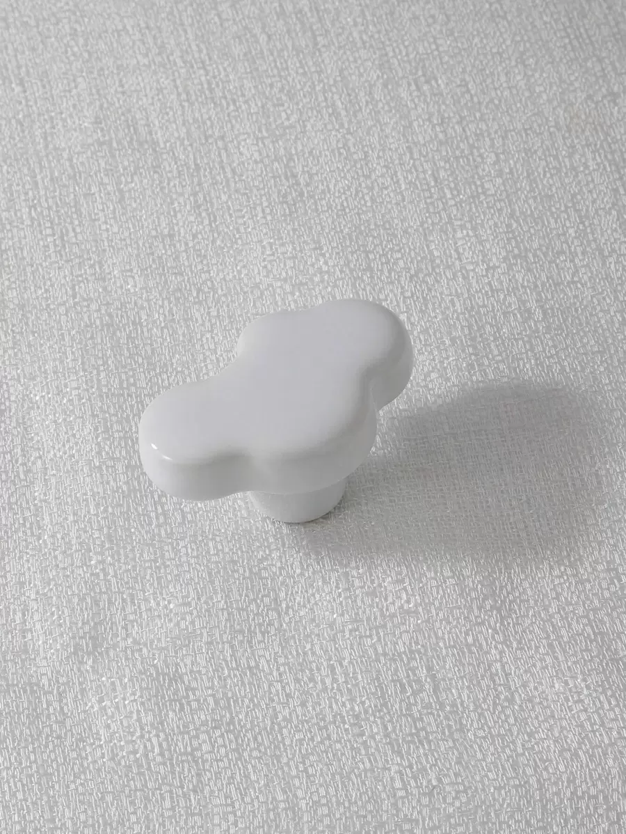 1pc Cloud Shaped Drawer Knob - White - View 1