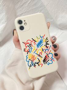字母塗鴉手機外殼 - 彩色 - 查看 1