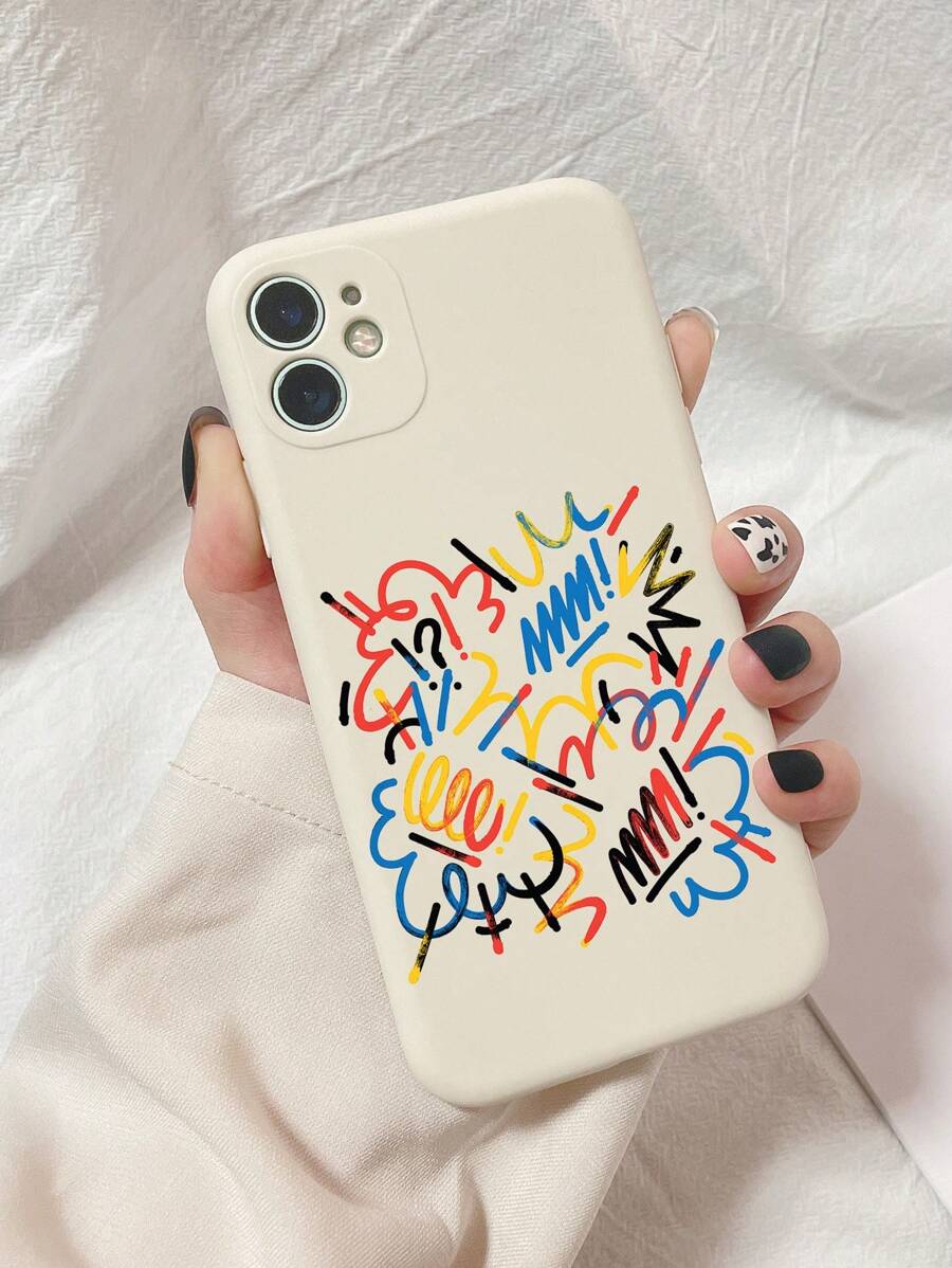 字母塗鴉手機外殼 - 彩色 - 查看 1