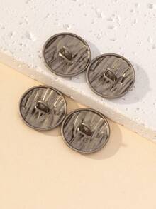 4pcs Zinc Alloy Clothes Button - Grey - View 3