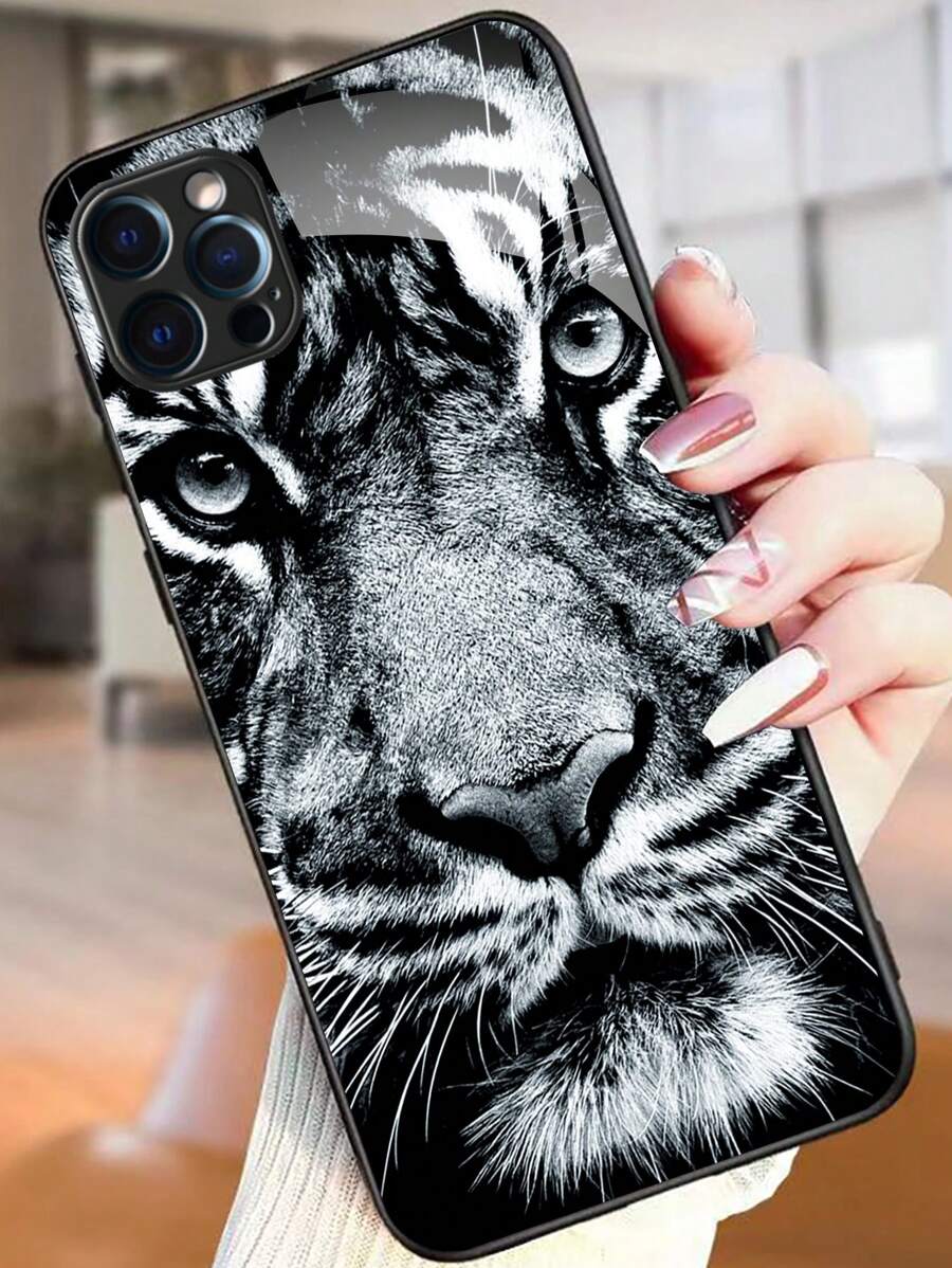 Capas de telefone padrão tigre vidro - Multicolorido - Ver 1