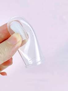 4入組透明寵物牙刷適用於狗狗適用於牙清潔 - 白色 - 查看 4