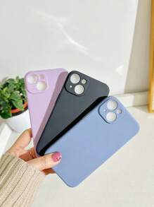 Bộ 3 ốp lưng điện thoại màu hồng trơn, tương thích với iPhone 15/15Pro/15Plus/15Promax, phiên bản quốc tế, không phải phiên bản nội địa. - Nhiều màu - Xem 2