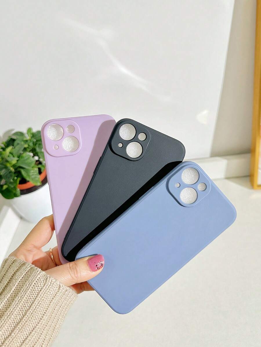 Bộ 3 ốp lưng điện thoại màu hồng trơn, tương thích với iPhone 15/15Pro/15Plus/15Promax, phiên bản quốc tế, không phải phiên bản nội địa. - Nhiều màu - Xem 1