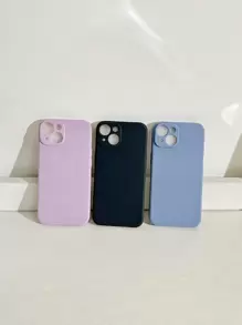 Bộ 3 ốp lưng điện thoại màu hồng trơn, tương thích với iPhone 15/15Pro/15Plus/15Promax, phiên bản quốc tế, không phải phiên bản nội địa. - Nhiều màu - Xem 3