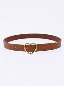 Thắt lưng thời trang khóa trái tim 1pc cho nữ - màu nâu - Xem 3