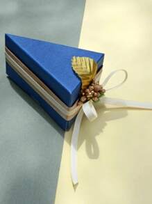 1 pieza Molde para cortar pastel en forma de caja de regalo triangular - Plateado - Ver 3